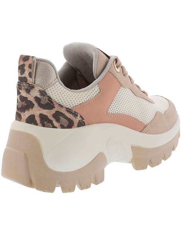 Via Marte - Tênis Via Marte Chunky Recortes Nobuck Animal Print Nude Nude 3