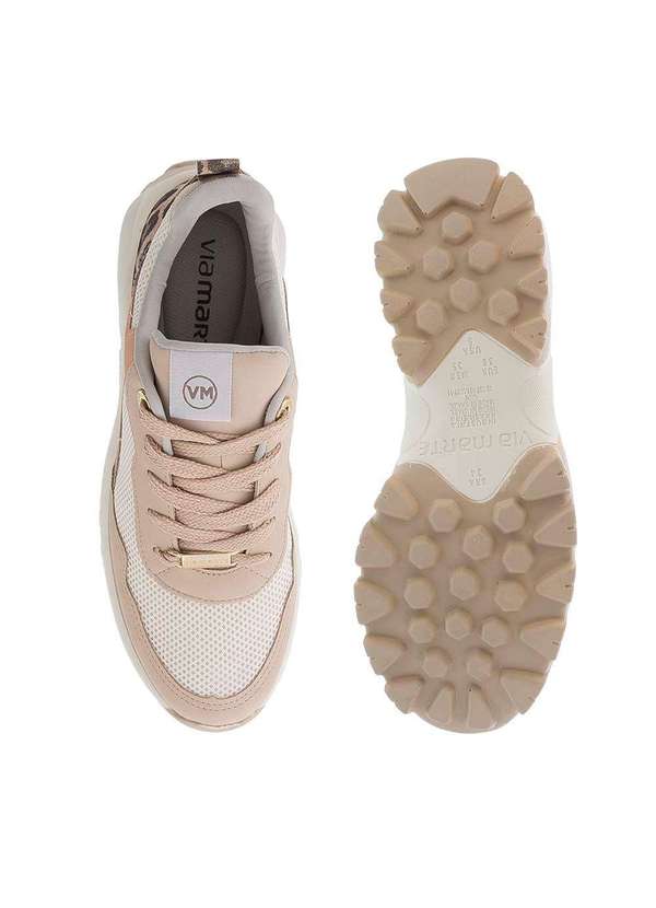 Via Marte - Tênis Via Marte Chunky Recortes Nobuck Animal Print Nude Nude 4