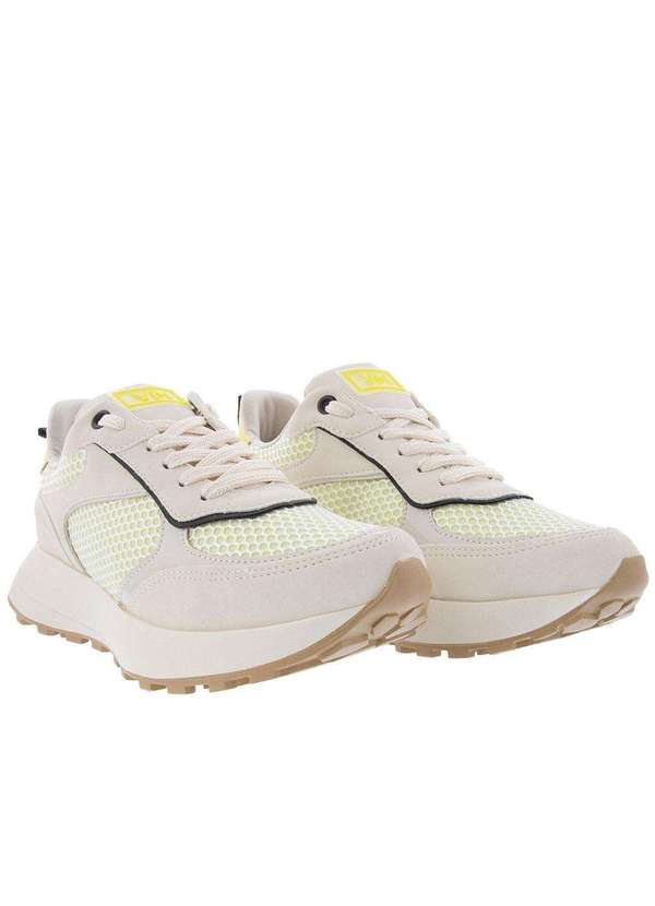 Via Marte Tênis Via Marte Chunky Recortes Verniz Bege Off-White