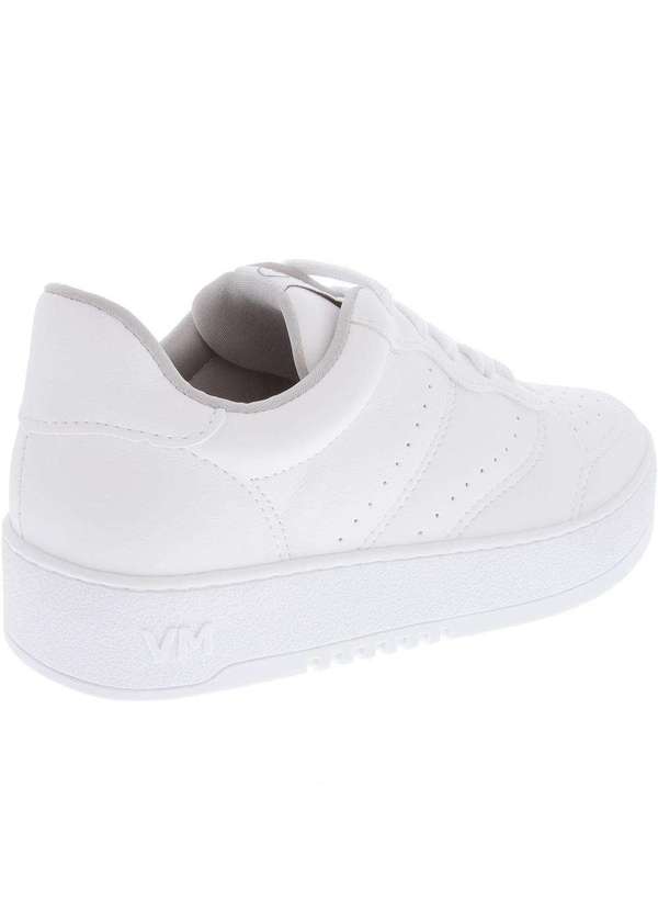 Via Marte - Tênis Via Marte Flatform Feminino Detalhe Perfuros Branco Branco 3