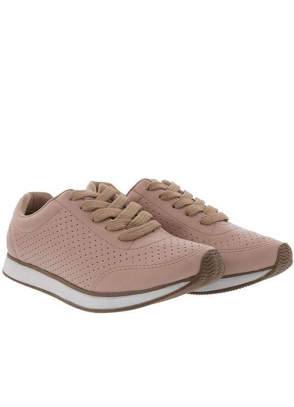 Via Marte - Tênis Via Marte Jogging com Perfuros Nude 1716501 Nude
