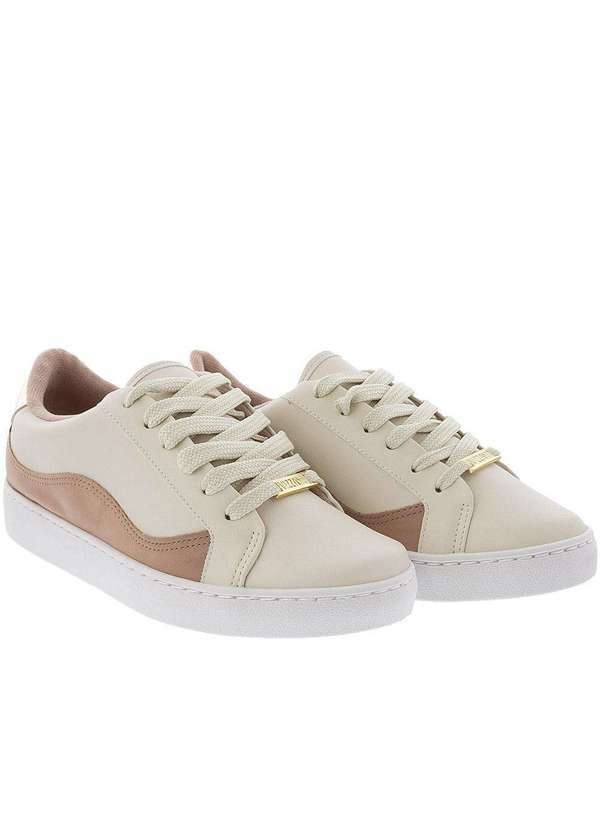 Vizzano - Tênis Vizzano Casual Detalhe em Recortes Off White 12141015 Off-White