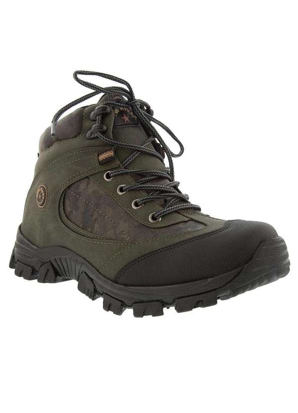 Bow River - Bota Bow River Trekking Tratorado Camuflado Verde Verde-Oliva