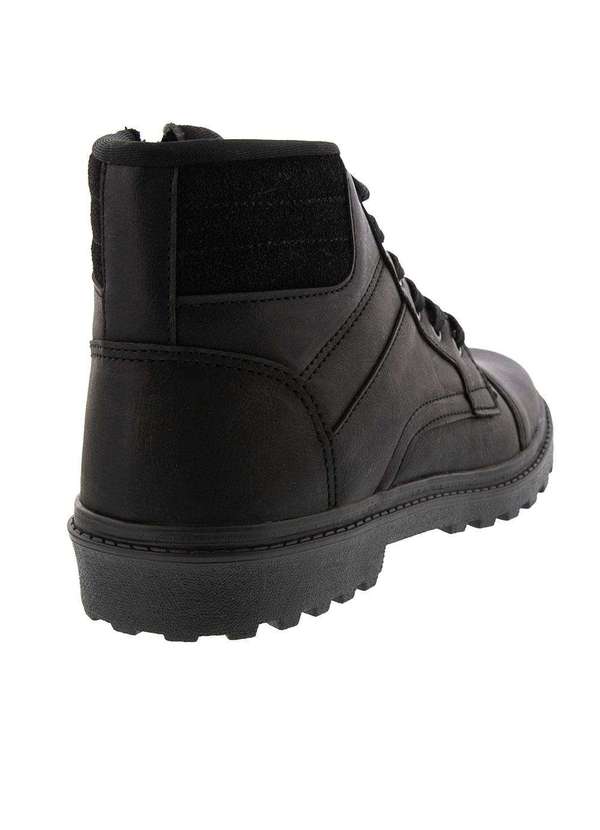 Bow River - Bota Coturno Bow River Recortes Camurça Preto Preto 3