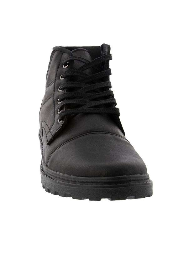 Bow River - Bota Coturno Bow River Recortes Camurça Preto Preto 4