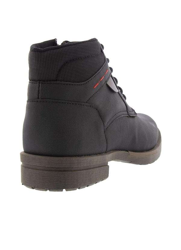 Mac & Jac - Bota Coturno Mac & Jac Zíper Texturizada Preto Preto 3