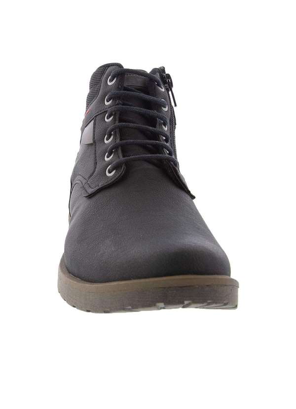 Mac & Jac - Bota Coturno Mac & Jac Zíper Texturizada Preto Preto 4