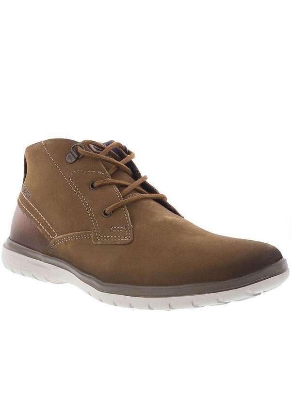 Pegada - Bota Coturno Pegada Parafinado Couro Caramelo Marrom