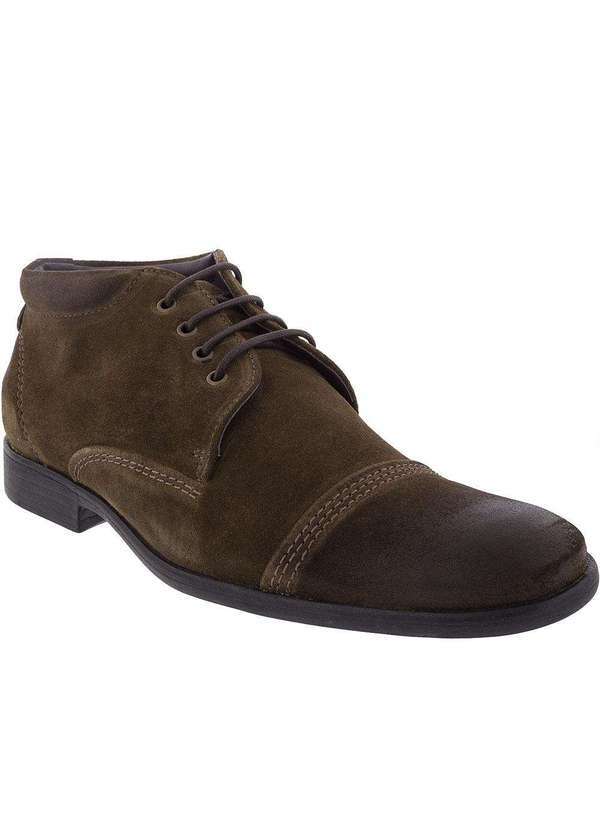 Democrata - Bota Democrata Trento com Pespontos Couro Marrom Marrom