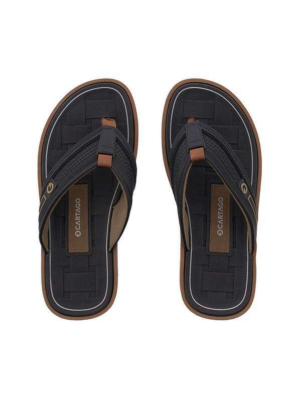Cartago - Chinelo Cartago Lyon Ii Preto Preto