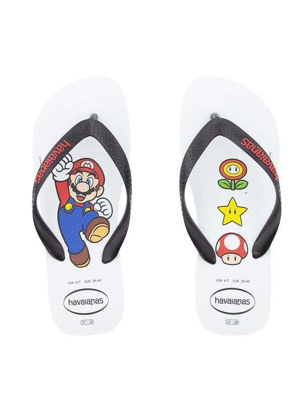 Havaianas - Chinelo Havaianas Top Mario Bros Branco Branco