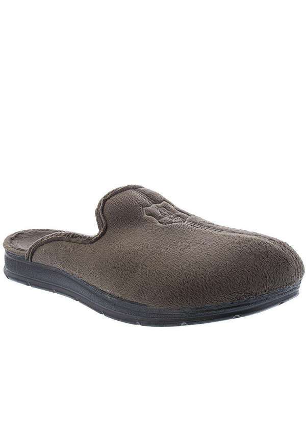 Pegada - Pantufa Pegada Bordado Peluciado Marrom Marrom