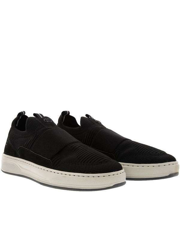 Democrata - Sapatênis Democrata Denim Bold Couro Preto Preto