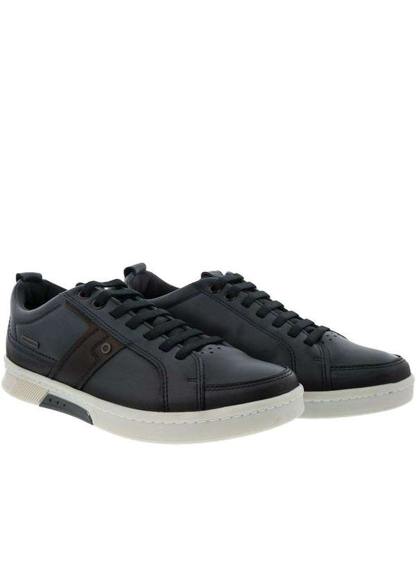 Pegada - Sapatênis Pegada Perfuros Couro Marinho Azul