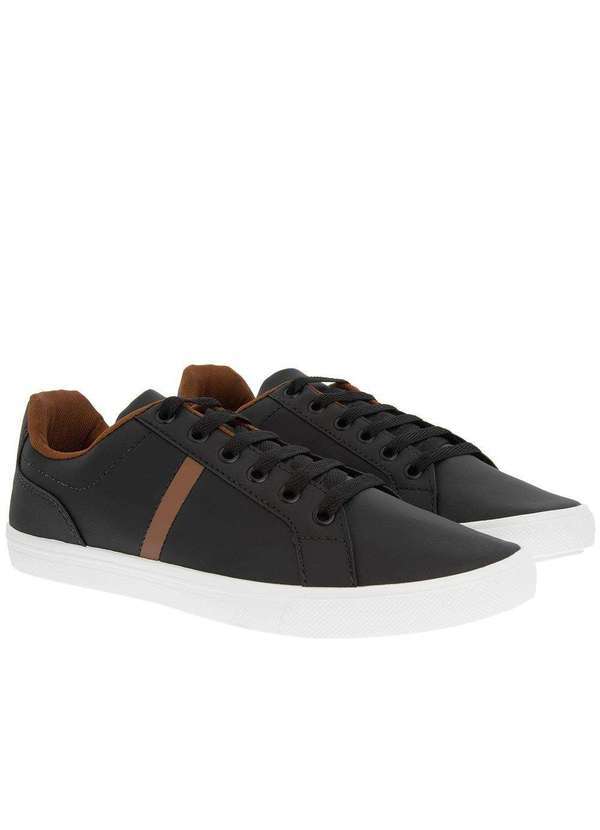 Woche - Sapatênis Woche Detalhe Listra Preto Preto