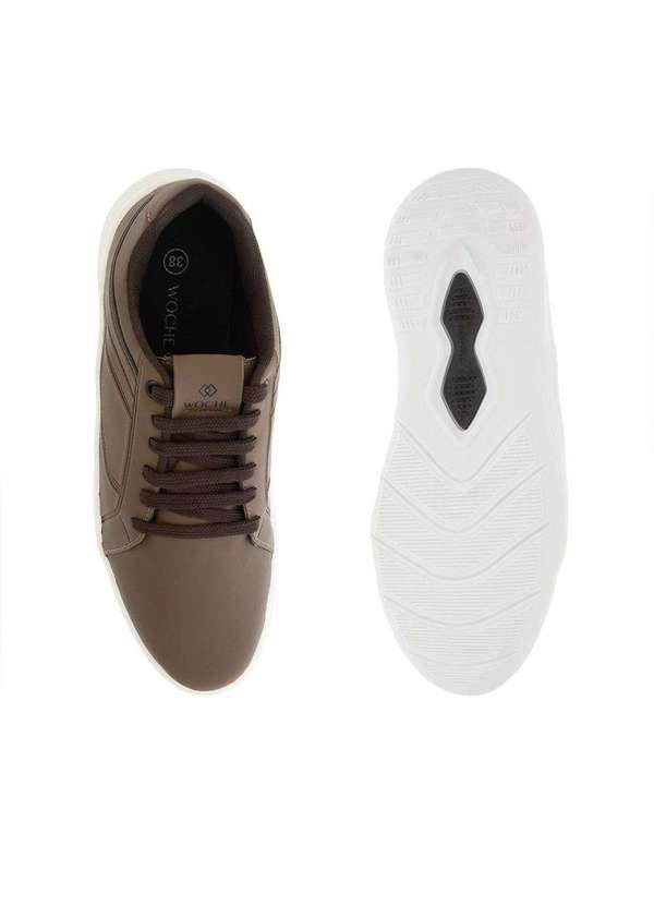 Woche - Sapatênis Woche Detalhe Pespontos Marrom Marrom 4