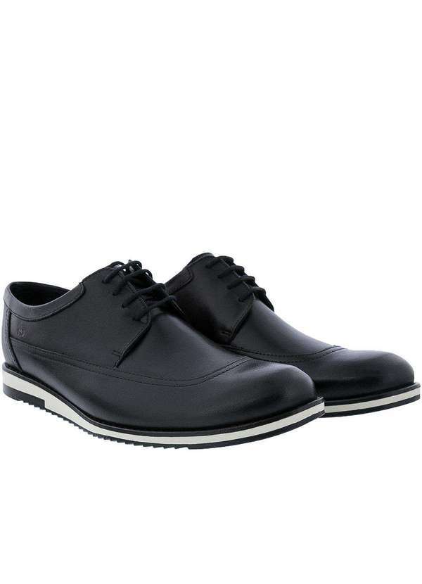 Mac & Jac - Sapato Casual Mac & Jac Derby Couro Preto Preto