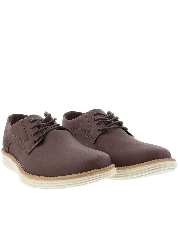 Sapato Casual Mac Jac Pespontos Marrom Caramelo Studio Z