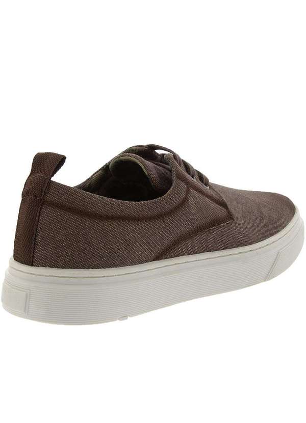 Mac & Jac - Tênis Mac & Jac Casual Pespontos Tecido Marrom Marrom 3
