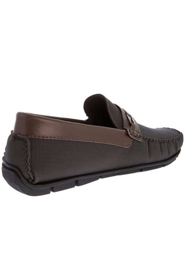 Woche - Mocassim Woche Detalhe Tira Fivela Texturizado Marrom Marrom 3