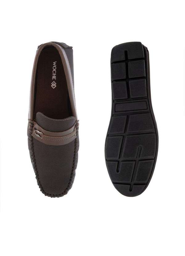 Woche - Mocassim Woche Detalhe Tira Fivela Texturizado Marrom Marrom 4