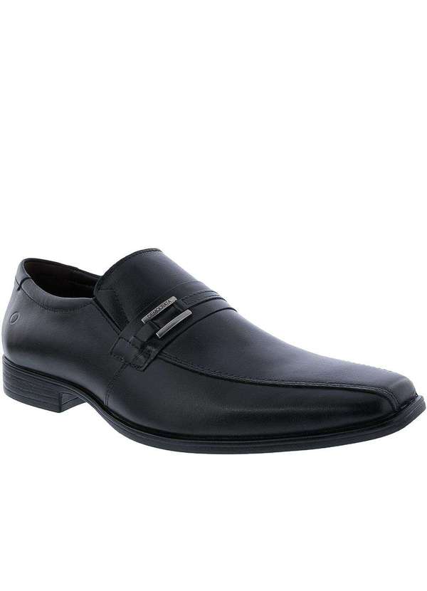 Sapato Social Democrata Prime Couro Preto Preto - Studio Z