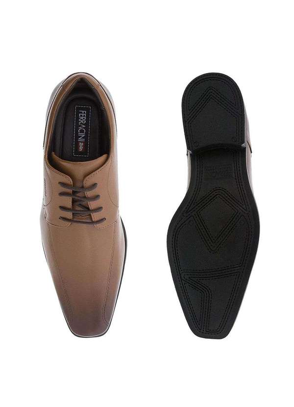 Ferracini - Sapato Social Ferracini Liverpool Couro Caramelo Caramelo 4