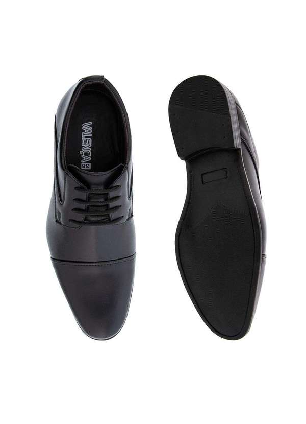 Valença - Sapato Social Valença Detalhe Recortes Preto Preto 4