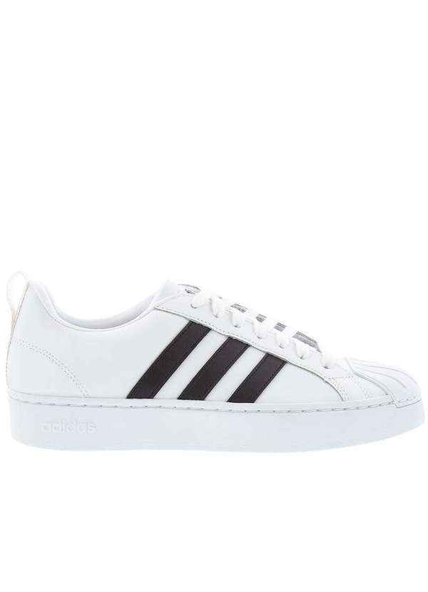 Tênis Adidas Streetcheck Casual Masculino Couro Branco Tênis Adidas Streetcheck Casual Masculino Couro Branco