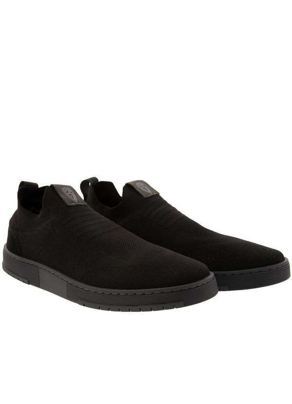 Ferracini - Tênis Ferracini Sampa Casual Recortes Knit Preto Preto