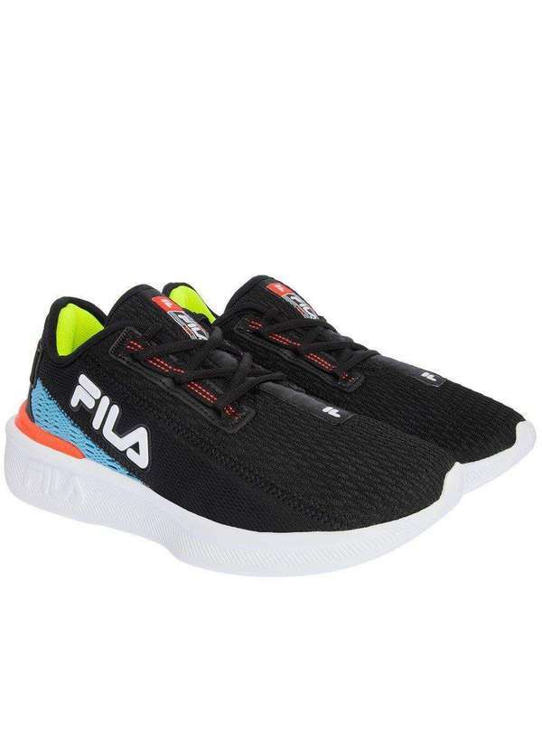 Fila - Tênis Fila Start Athleisure Esportivo Masculino Knit Preto Preto