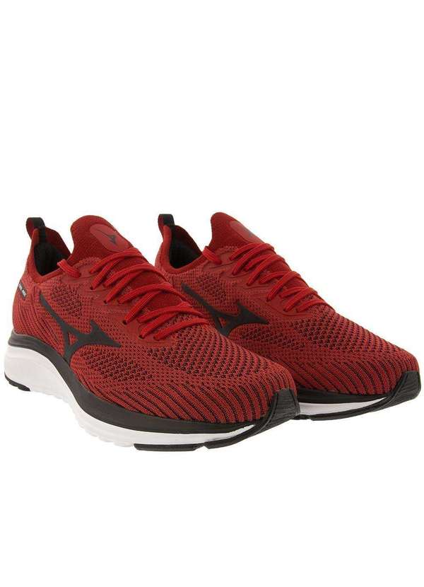 Tênis Mizuno Cool Ride Esportivo Masculino Knit Vermelho Vinho