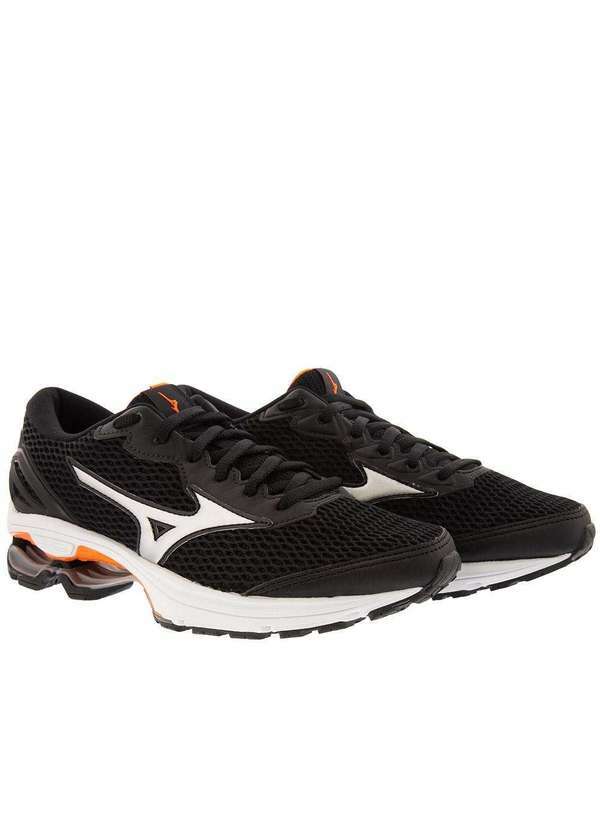 Mizuno - Tênis Mizuno Wave Frontier 13 Esportivo Masculino Preto Preto