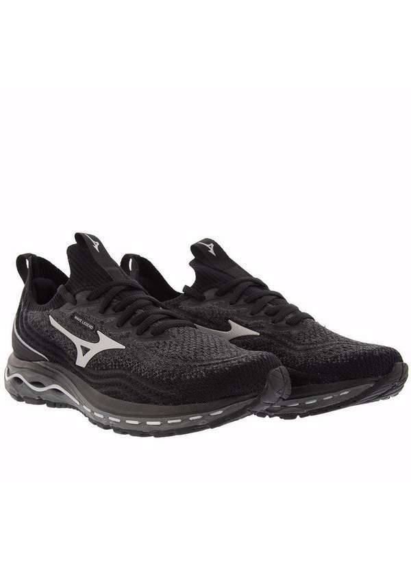 Mizuno - Tênis Mizuno Wave Legend Esportivo Masculino Knit Preto Preto
