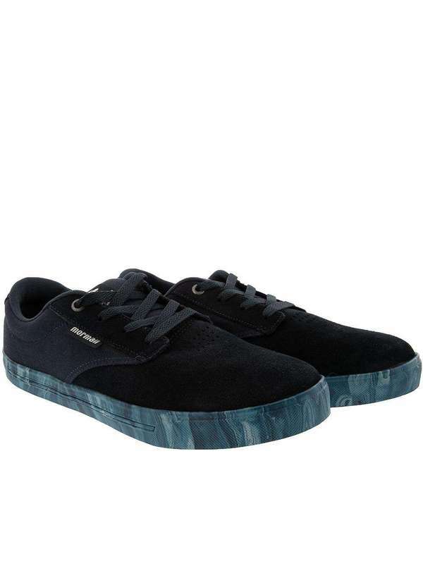 Mormaii - Tênis Mormaii King Casual Masculino Couro Marinho Azul