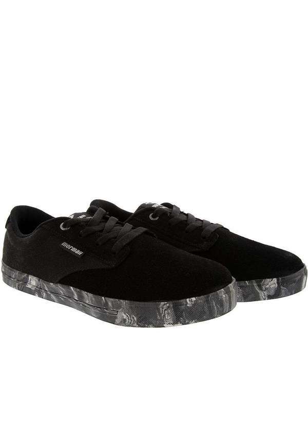 Mormaii - Tênis Mormaii King Casual Masculino Couro Preto Preto