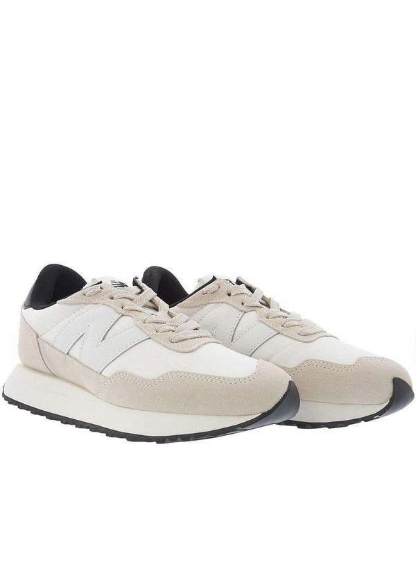 New Balance - Tênis New Balance Lifestyle 237 Casual Masculino Nobuck Branco Cinza