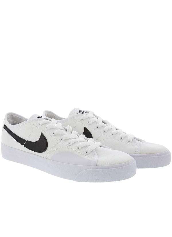 Nike - Tênis Nike Casual Sb Blzr Court Tecido Branco Branco