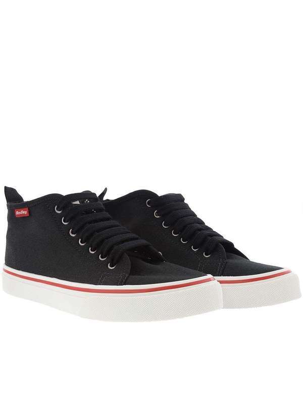 Redley - Tênis Redley Originals Cano Alto Masculino Tecido Preto Preto