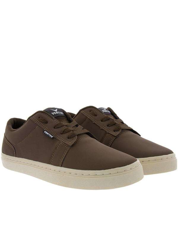 Vertus - Tênis Vertus Street Masculino Pespontos Marrom Marrom