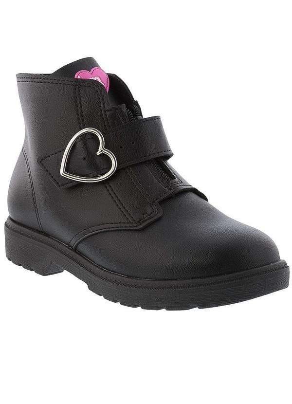 Molekinha - Bota Coturno Infantil Molekinha Kids com Fivela Preto Preto