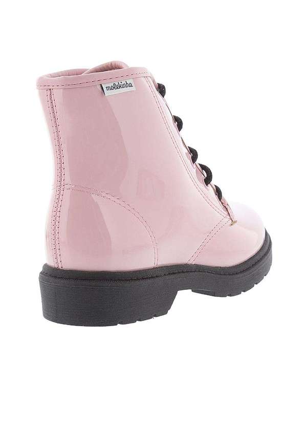 Molekinha - Bota Coturno Infantil Molekinha Tratorado Verniz Rosa Rosa 3
