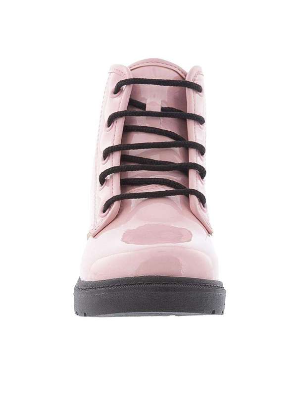 Molekinha - Bota Coturno Infantil Molekinha Tratorado Verniz Rosa Rosa 4