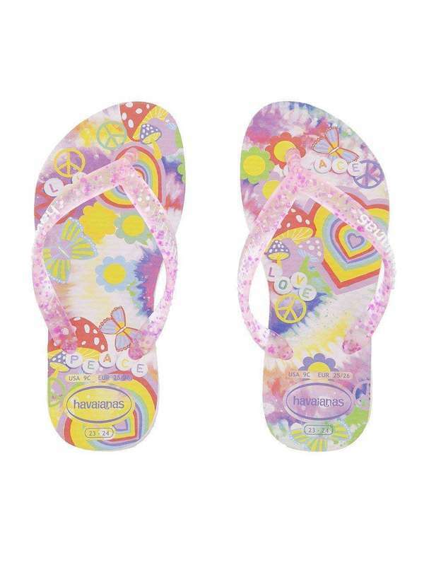 Havaianas - Chinelo Infantil Havaianas Slim Fashion Glitter Rosa Rosa
