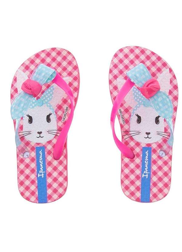 Ipanema - Chinelo Infantil Ipanema Lola Laço Xadrez Rosa Rosa