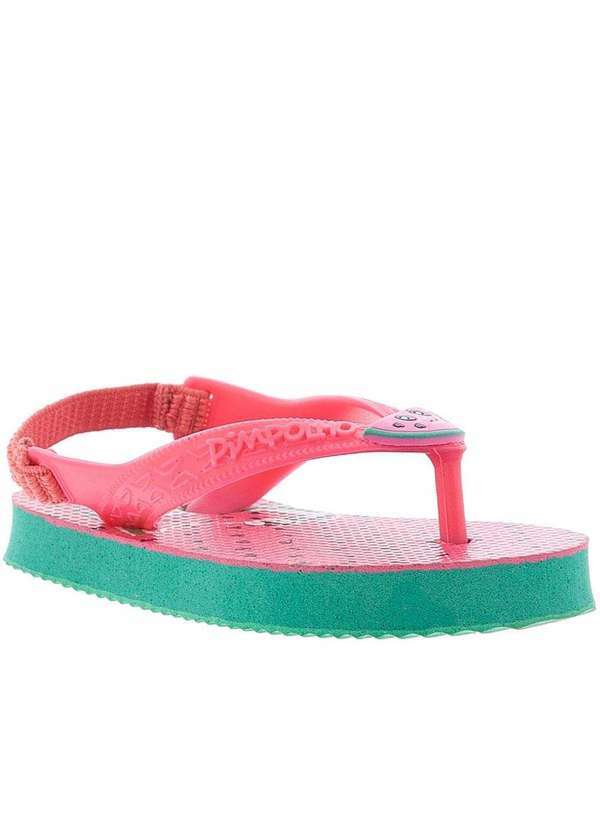 Pimpolho - Chinelo Infantil Pimpolho Melancia Pinguim Pink Vermelho