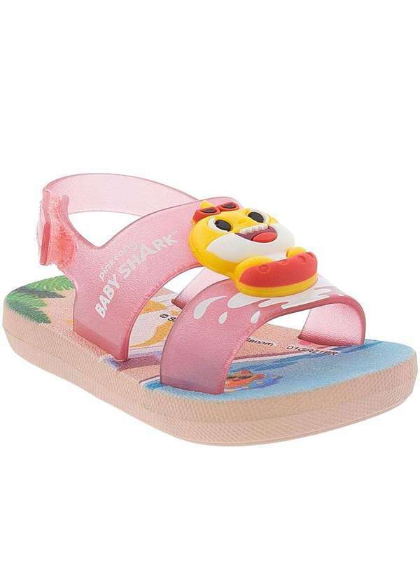 Grendene - Sandália Infantil Baby Shark Summer Rosa Rosa