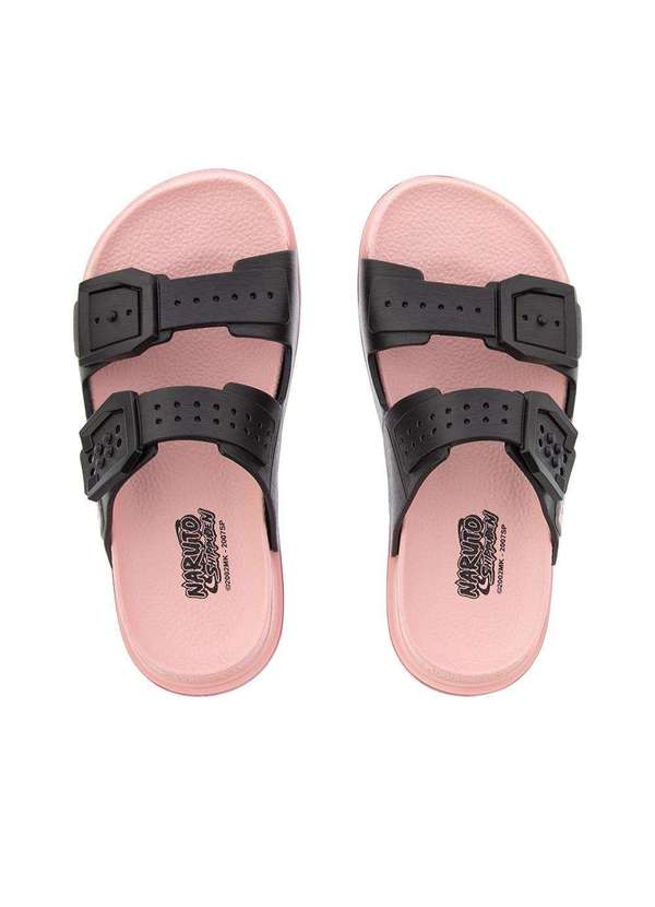 Grendene Kids - Sandália Infantil Naruto Shippuden Sakura Fivelas Preto Rosa 5