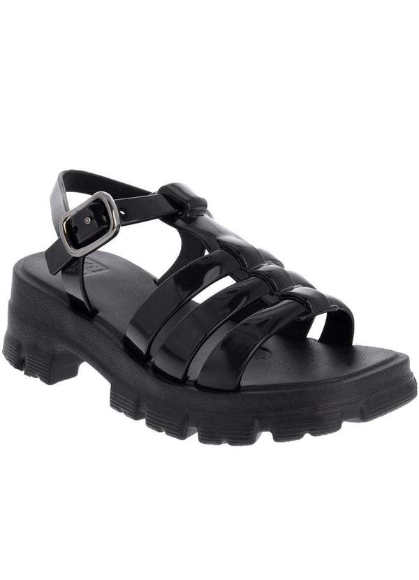 Zaxy - Sandália Infantil Zaxy Power Plataforma Tratorada Preto Preto