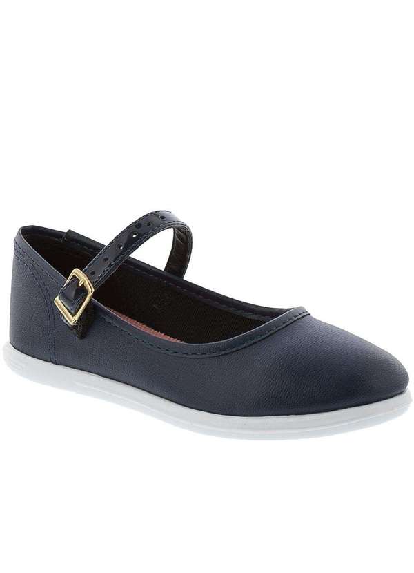 Sapatilha Boneca Infantil Molekinha com Tira Marinho Azul Studio Z